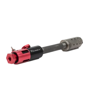 Profire M7 pilot assembly with red ignition connector and perforated stainless steel nozzle