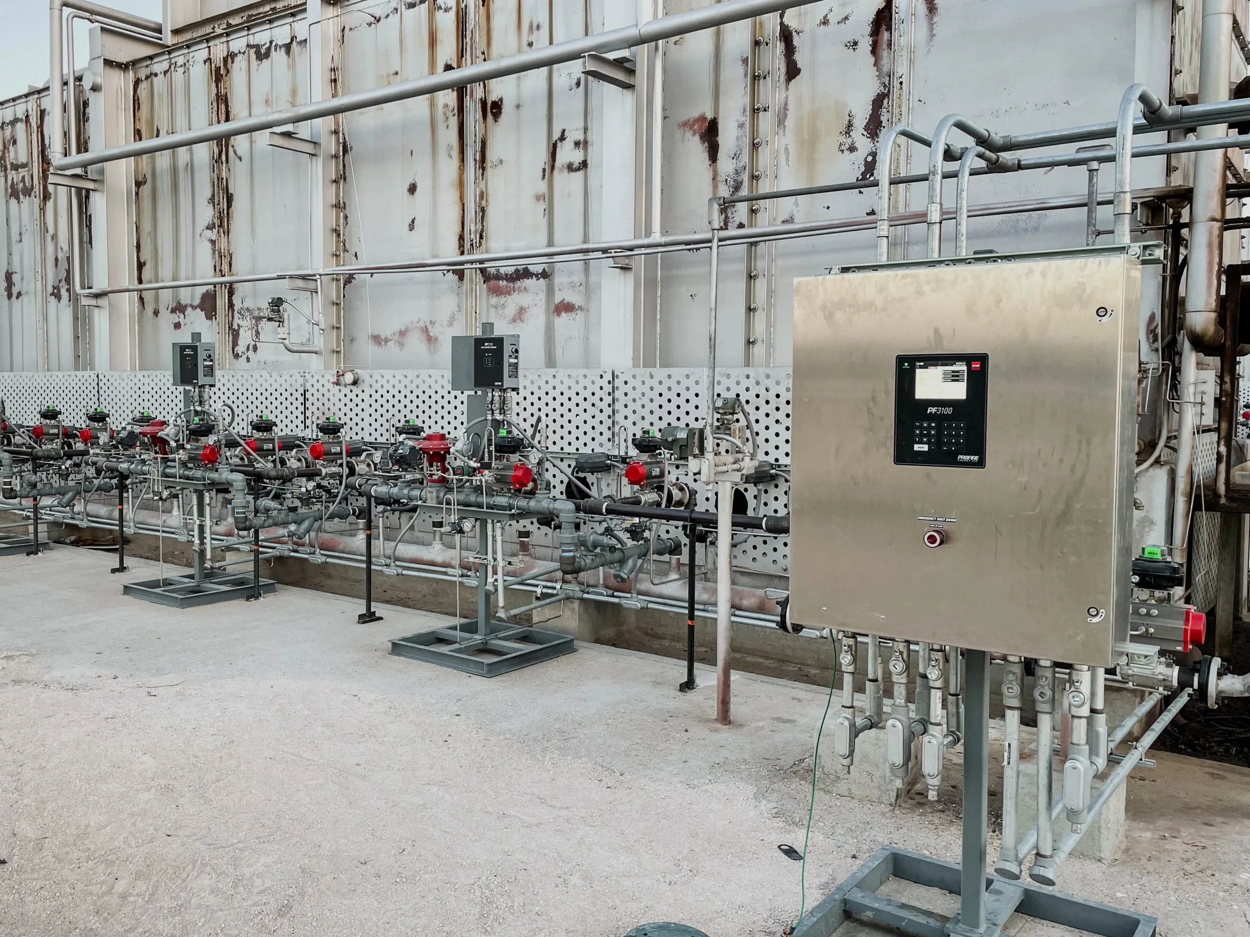 Industrial heater field overview after Profire BMS installation – case study after photo
