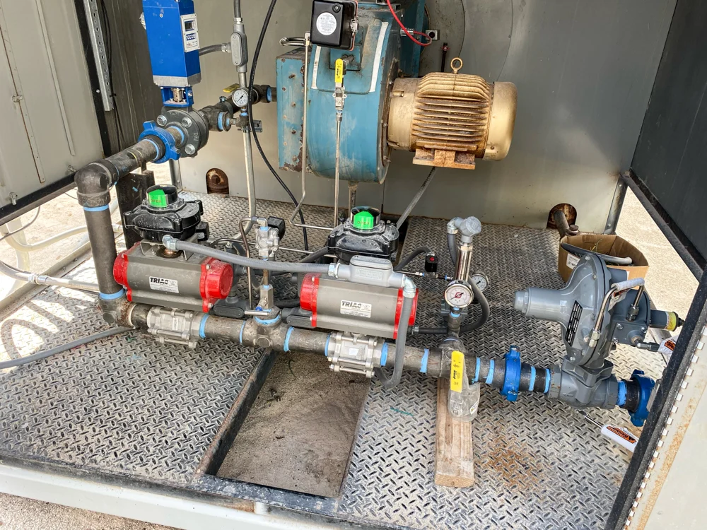Industrial burner system close-up after Profire upgrade – case study after photo