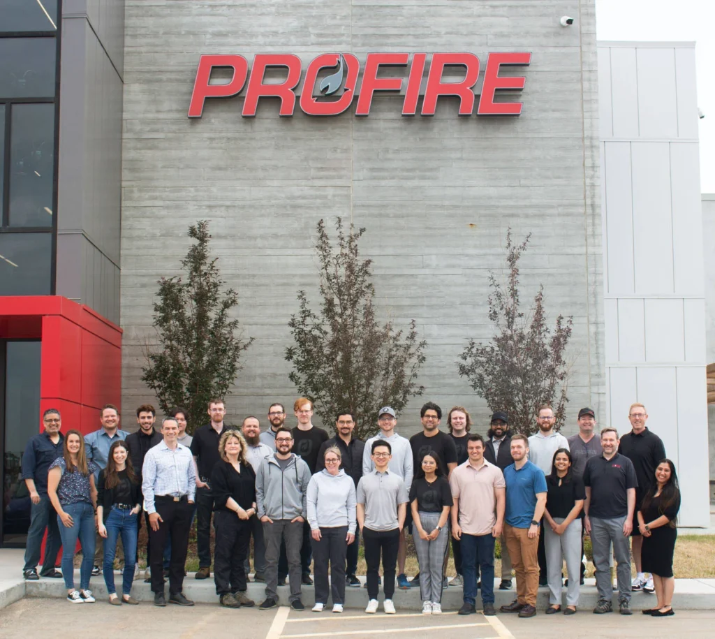 Profire Energy employees working together in a team environment