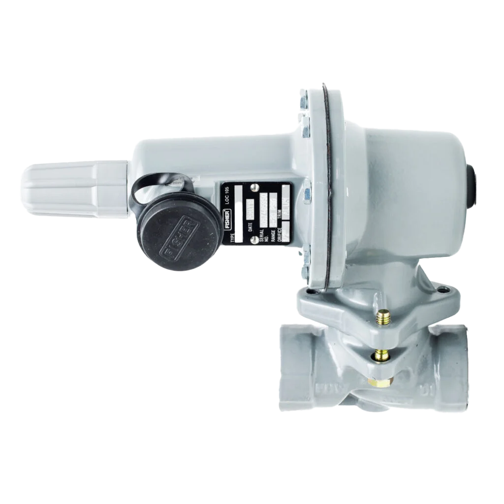 Profire Labeled diagram of pressure regulator and fuel train components