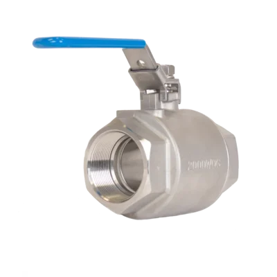 Stainless steel 2000 WOG ball valve with blue handle lever