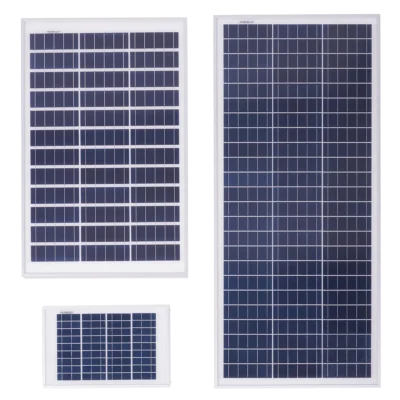 Three solar panels of varying sizes for powering remote Profire burner management systems