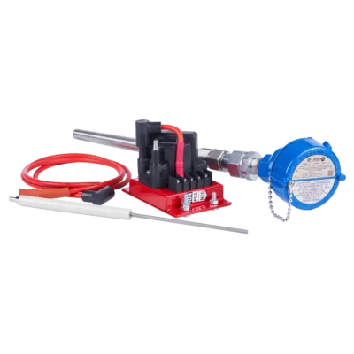 Pro Series installation kit with ignition coil, thermocouple, flame rod, and blue head connector