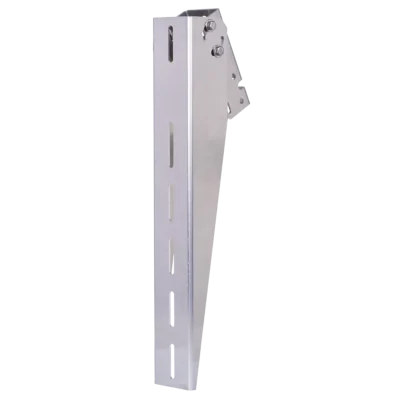 Stainless steel solar panel mounting bracket with adjustable slots for angle positioning