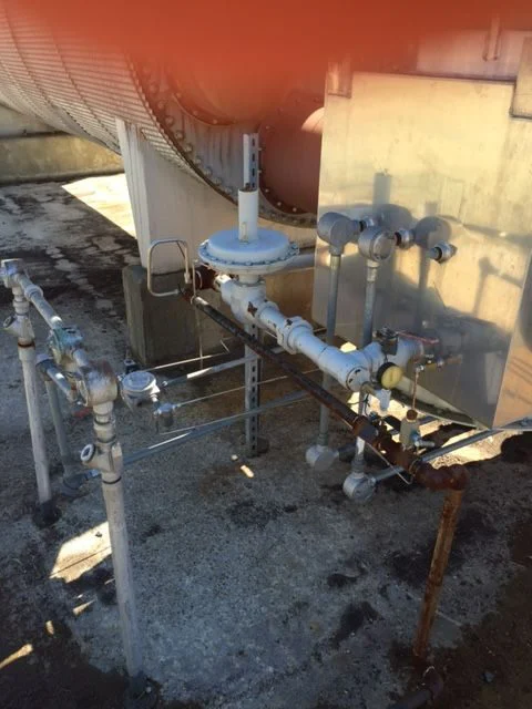 Industrial heater control panel before Profire BMS installation – case study before photo