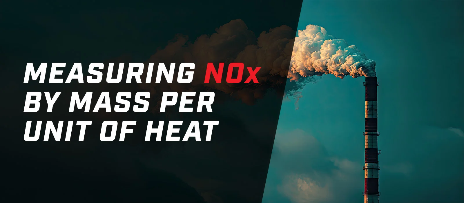 Header Image Featuring a Smoke Stack and the words "Measuring NOx by Mass per Unit of Heat"