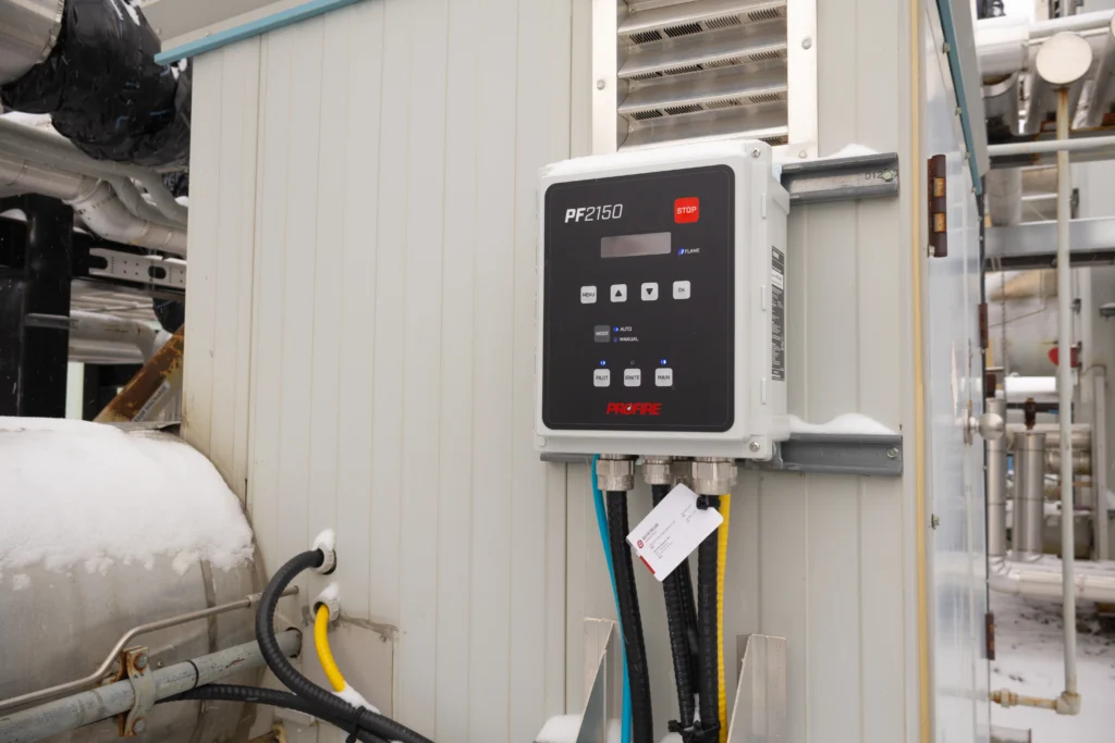 A PF2150 BMS is fixed onto a heater system.
