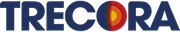 Trecora Resources logo in navy with red and orange circular mark between words, specialty petrochemicals manufacturer.