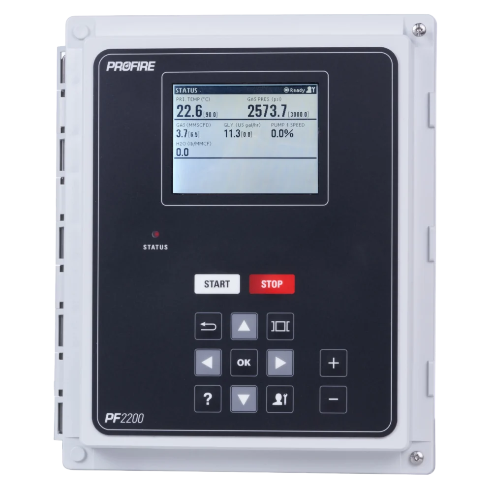 A black and grey Profire PF2200-GP Controller, based on the PF2200 controller series, with a GP screen.