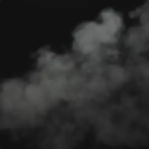 black and white photo of vapor/steam from an industrial drying appliance